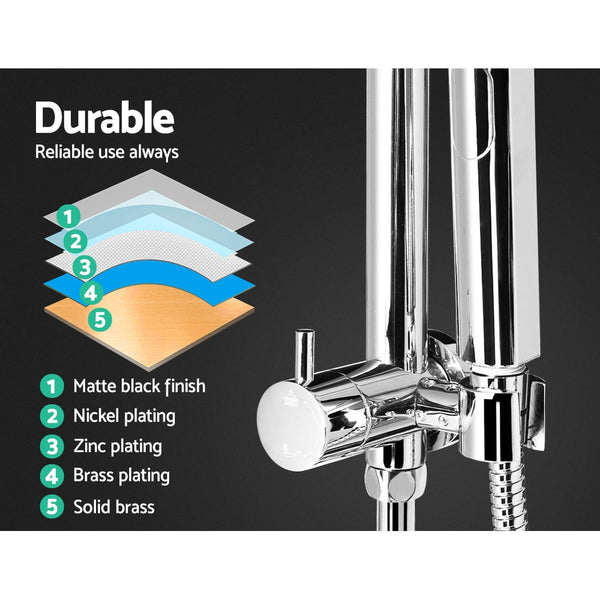 Cefito WELS 9'' Rain Shower Head Set Round Handheld High Pressure Wall Chrome Does not apply