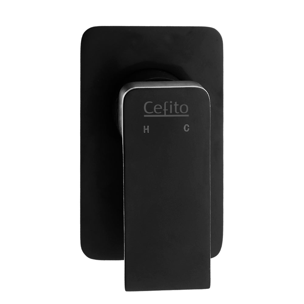 Cefito Bathroom Mixer Tap Faucet Rain Shower head Set Hot And Cold Diverter DIY Black Cefito