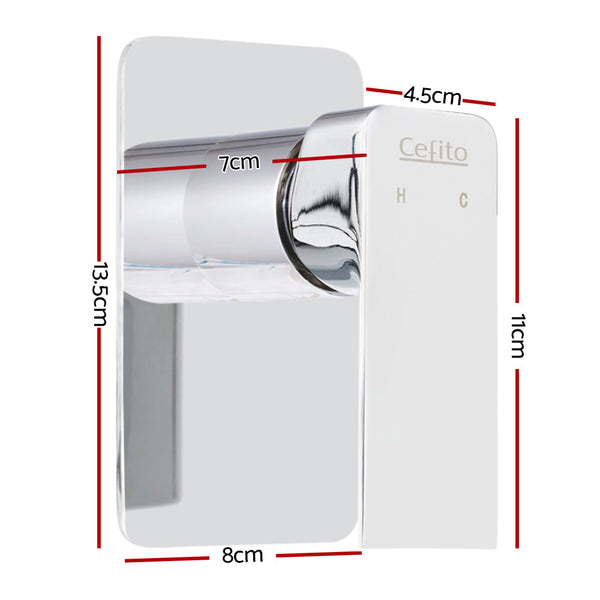 Cefito Bathroom Mixer Tap Faucet Rain Shower head Set Hot And Cold Diverter DIY Chrome Cefito