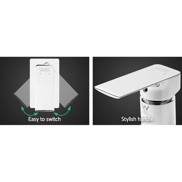 Cefito Bathroom Mixer Tap Faucet Rain Shower head Set Hot And Cold Diverter DIY Chrome Cefito