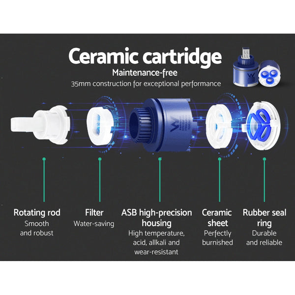 Cefito Bathroom Mixer Tap Faucet Rain Shower head Set Hot And Cold Diverter DIY Chrome Cefito