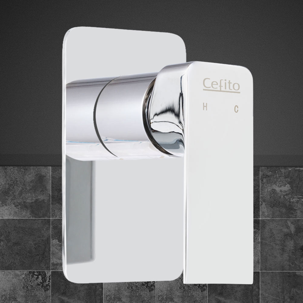 Cefito Bathroom Mixer Tap Faucet Rain Shower head Set Hot And Cold Diverter DIY Chrome Cefito