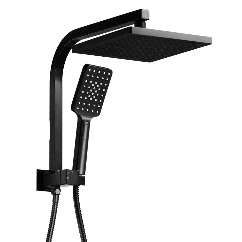 Cefito WELS 8'' Rain Shower Head Set Square Handheld High Pressure Wall Black Cefito