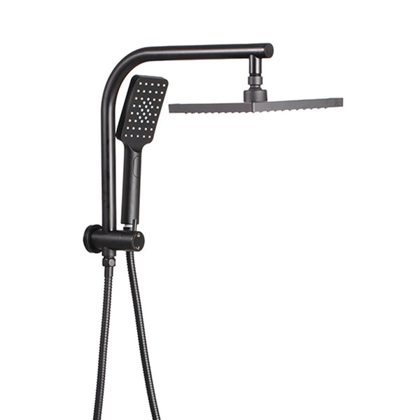 Cefito WELS 8'' Rain Shower Head Set Square Handheld High Pressure Wall Black Cefito