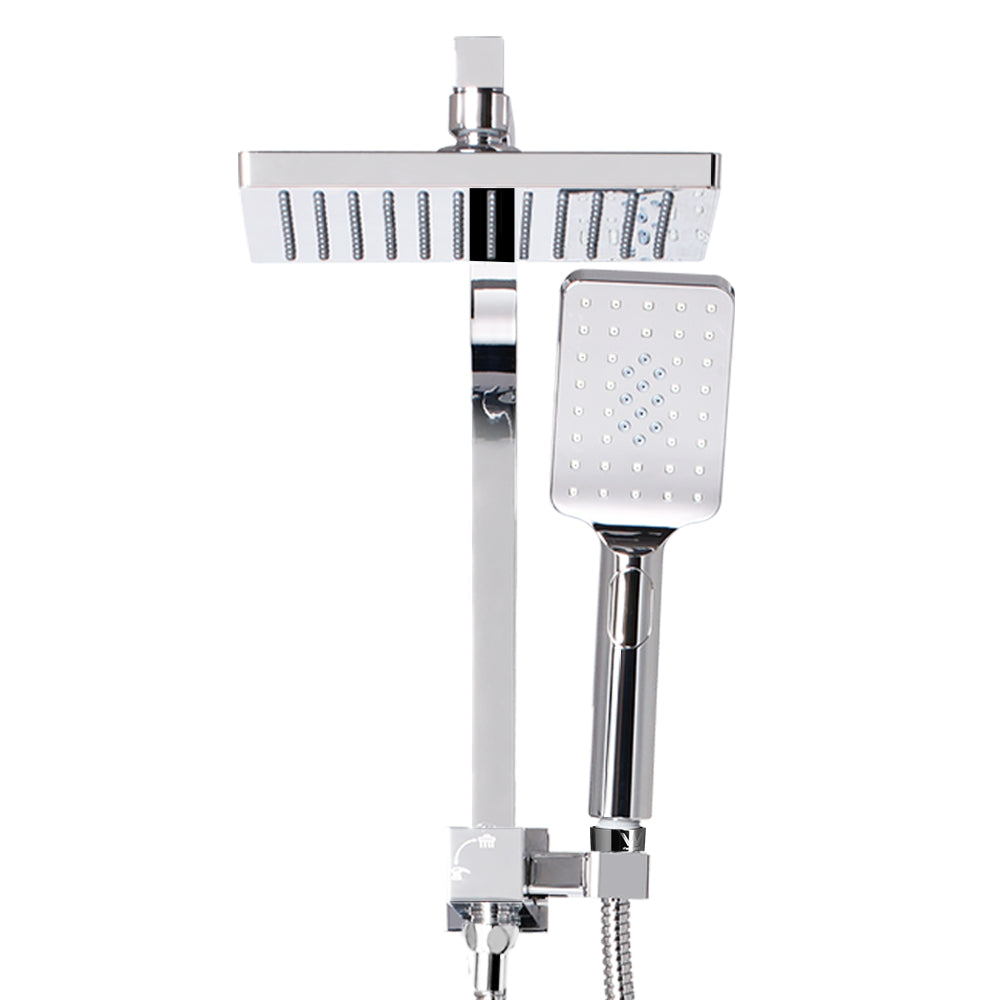 Cefito WELS 8'' Rain Shower Head Set Square Handheld High Pressure Wall Chrome Cefito