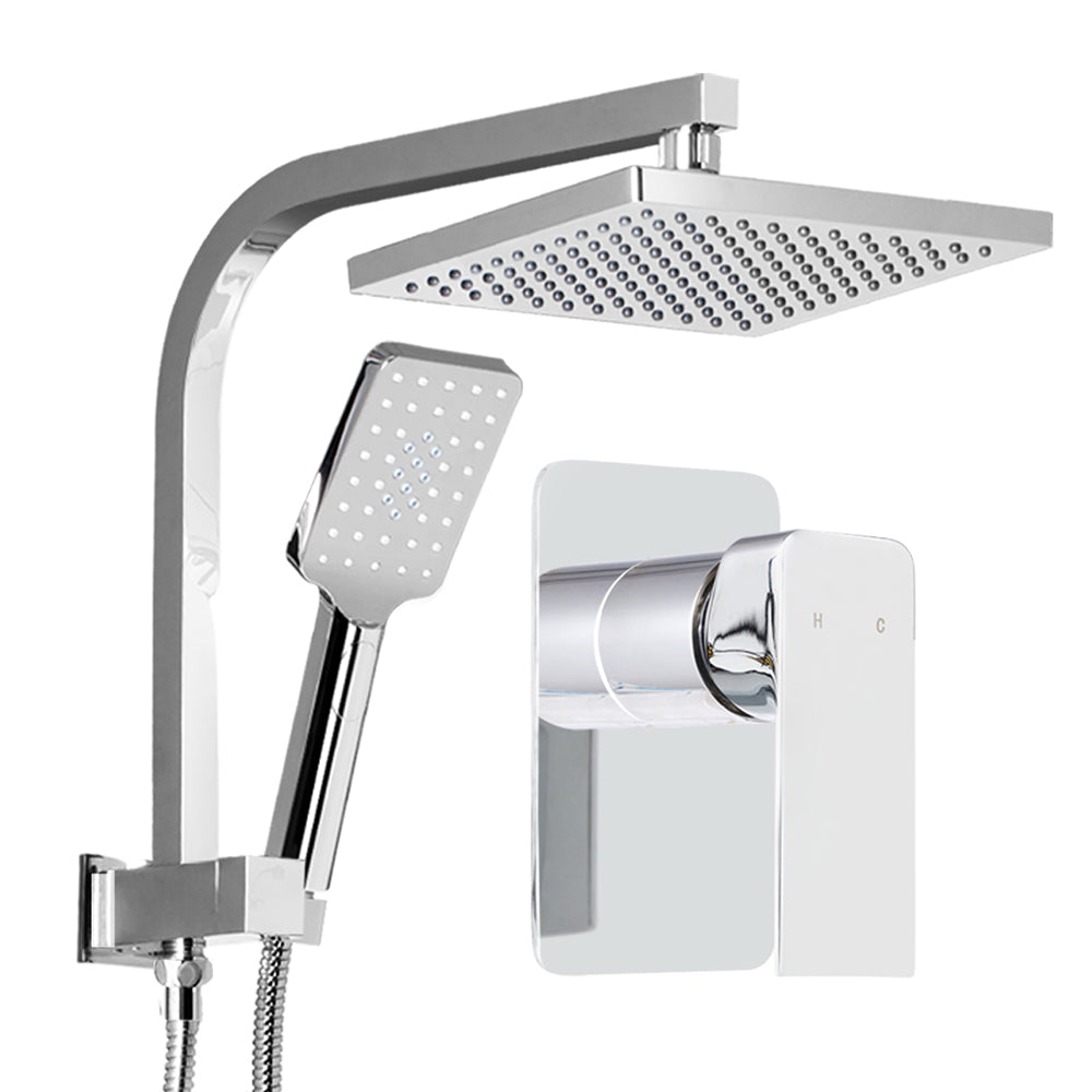 Cefito WELS 8'' Rain Shower Head Mixer Square Handheld High Pressure Wall Chrome Cefito