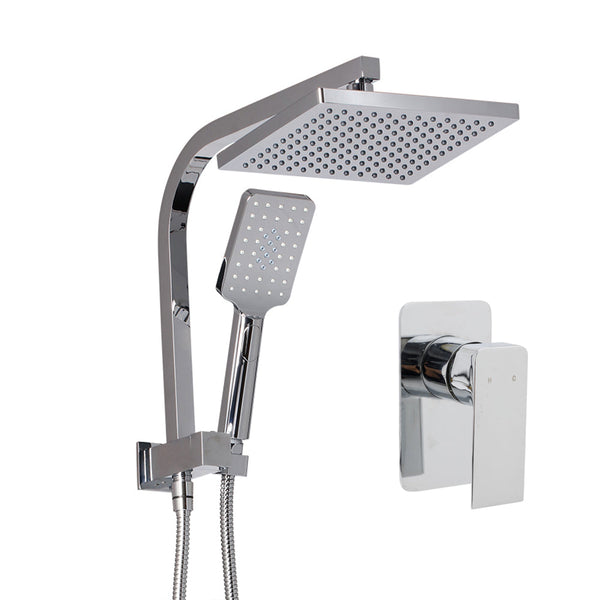 Cefito WELS 8'' Rain Shower Head Mixer Square Handheld High Pressure Wall Chrome Cefito