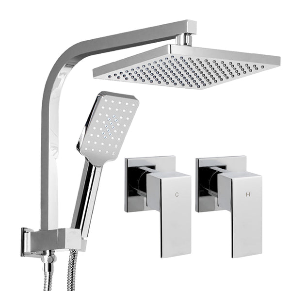 Cefito WELS 8'' Rain Shower Head Taps Square Handheld High Pressure Wall Chrome Cefito