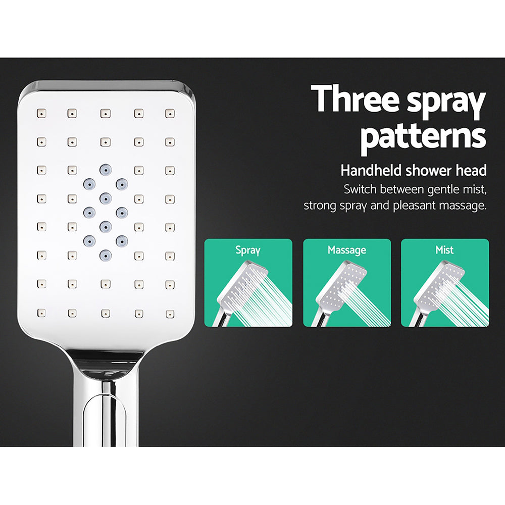 Cefito WELS 8'' Rain Shower Head Taps Square Handheld High Pressure Wall Chrome Cefito