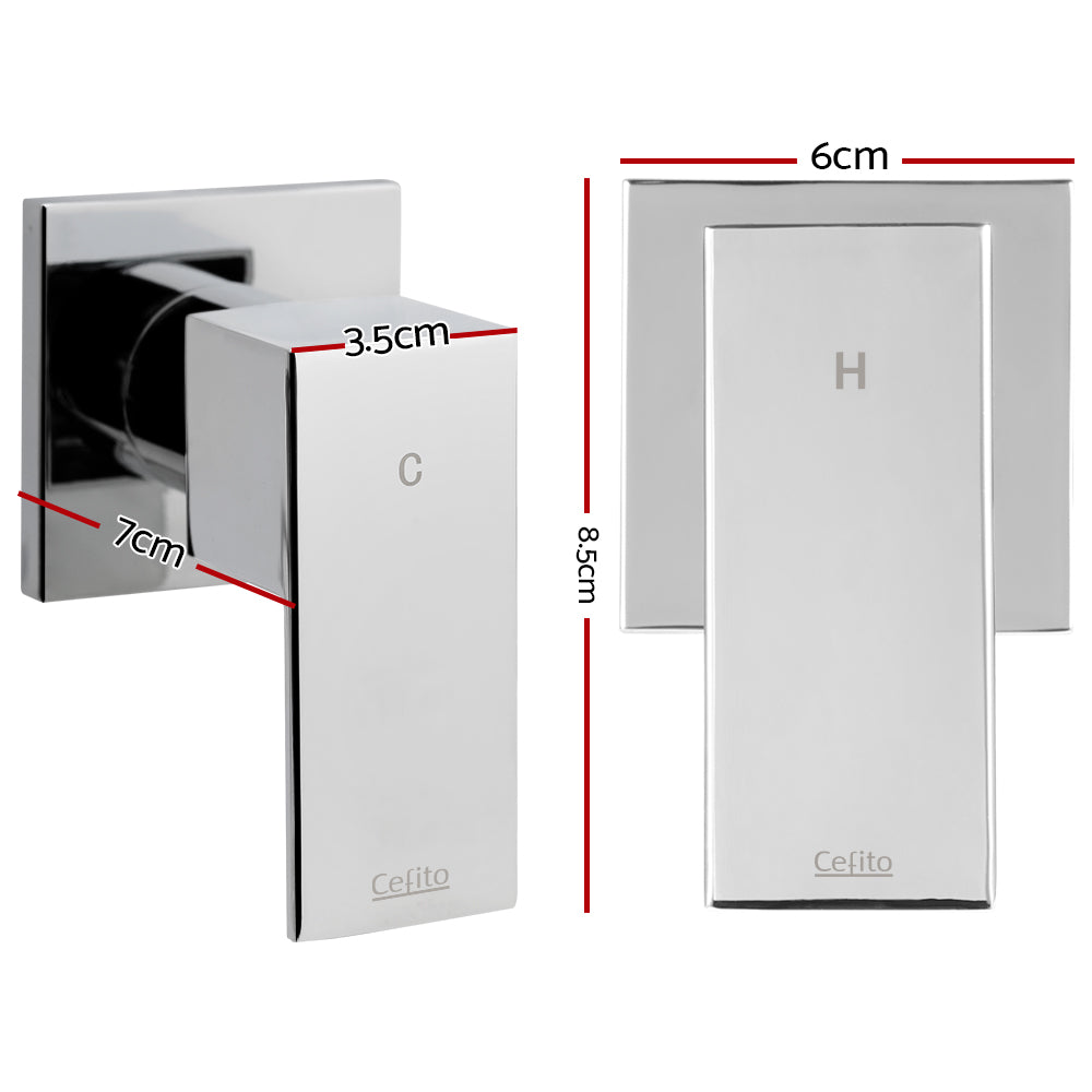 Cefito Bathroom Taps Faucet Rain Shower Head Set Hot And Cold Diverter DIY Chrome Does not apply