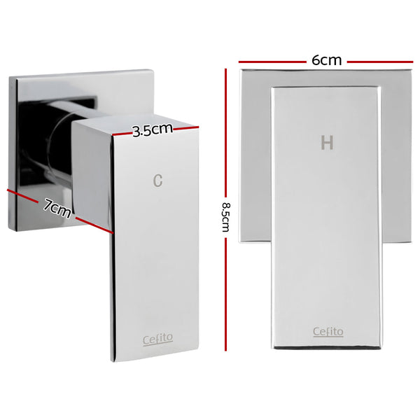 Cefito Bathroom Taps Faucet Rain Shower Head Set Hot And Cold Diverter DIY Chrome Does not apply