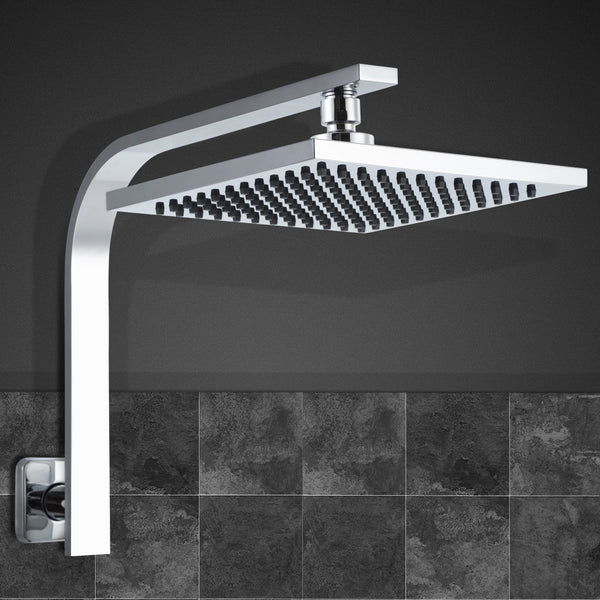Cefito WElS 8'' Rain Shower Head Set Square High Pressure Wall Arm DIY Chrome freeshipping - Awezingly