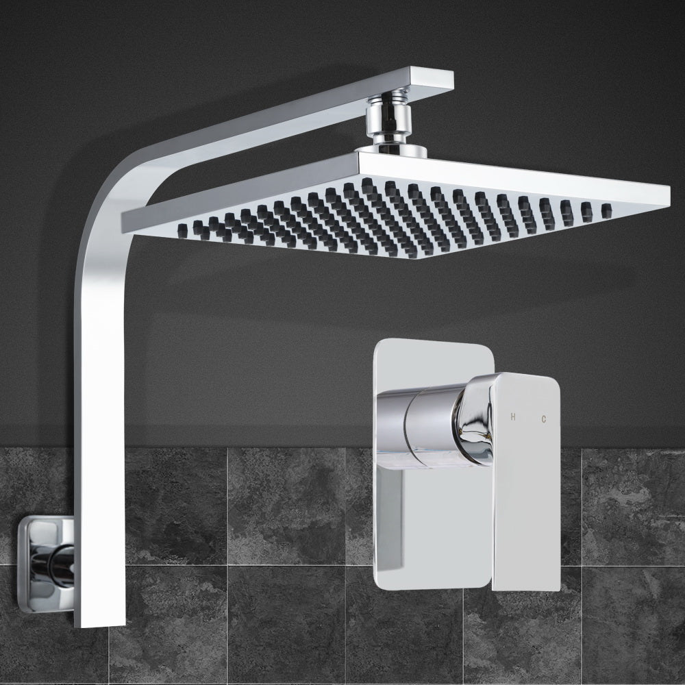 Cefito WElS 8'' Rain Shower Head Mixer Square High Pressure Wall Arm DIY Chrome freeshipping - Awezingly