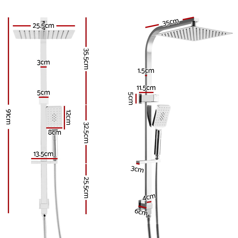 Cefito WELS 10'' Rain Shower Head Set Round Handheld High Pressure Wall Chrome freeshipping - Awezingly