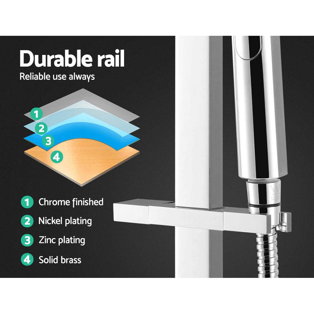Cefito WELS 10'' Rain Shower Head Set Round Handheld High Pressure Wall Chrome freeshipping - Awezingly