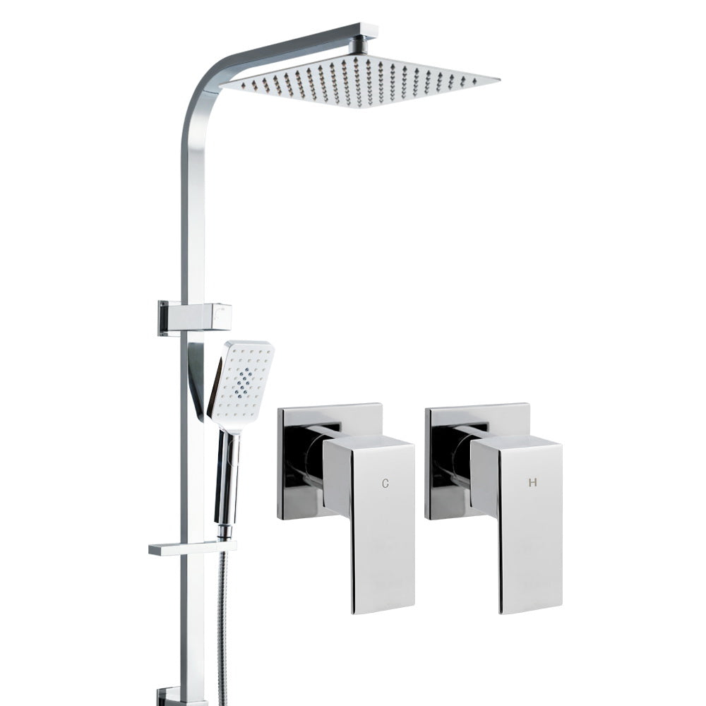Cefito WELS 10'' Rain Shower Head Taps Round Handheld High Pressure Wall Chrome freeshipping - Awezingly