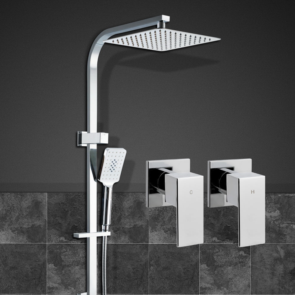Cefito WELS 10'' Rain Shower Head Taps Round Handheld High Pressure Wall Chrome freeshipping - Awezingly