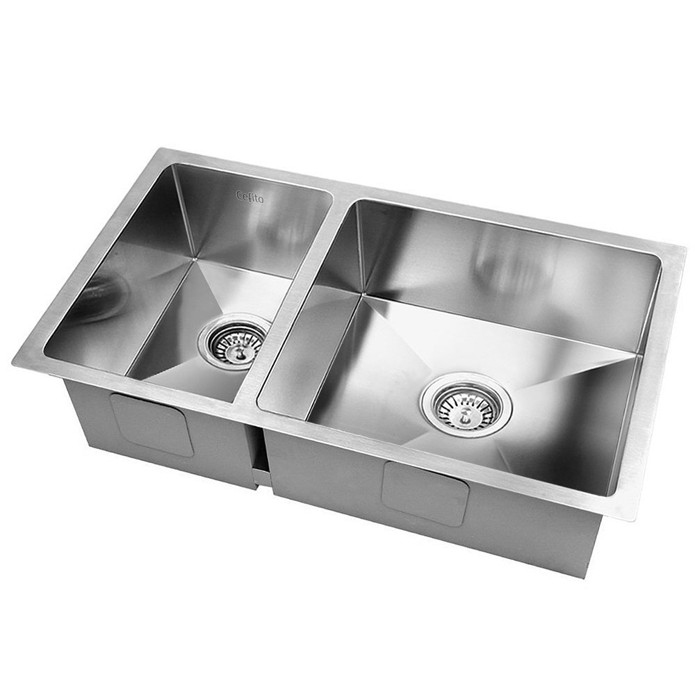 Cefito 71cm x 45cm Stainless Steel Kitchen Sink Under/Top/Flush Mount Silver Cefito
