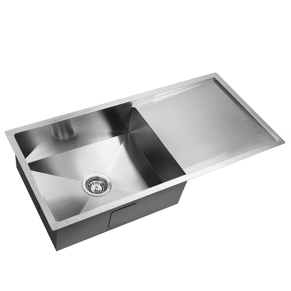 Cefito 96cm x 45cm Stainless Steel Kitchen Sink Under/Top/Flush Mount Silver freeshipping - Awezingly