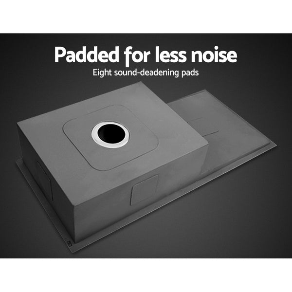 Cefito 75cm x 45cm Stainless Steel Kitchen Sink Under/Top/Flush Mount Black freeshipping - Awezingly