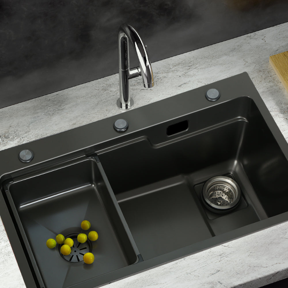 Cefito Kitchen Sink Basin Stainless Steel Under/Top/Flush Mount Bowl 750X450MM Cefito
