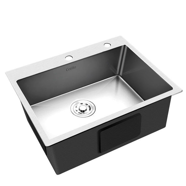 Cefito 55cm x 45cm Stainless Steel Kitchen Sink Flush/Drop-in Mount Silver freeshipping - Awezingly