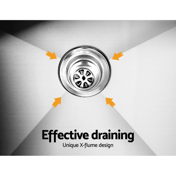 Cefito 60cm x 45cm Stainless Steel Kitchen Sink Flush/Drop-in Mount Silver freeshipping - Awezingly