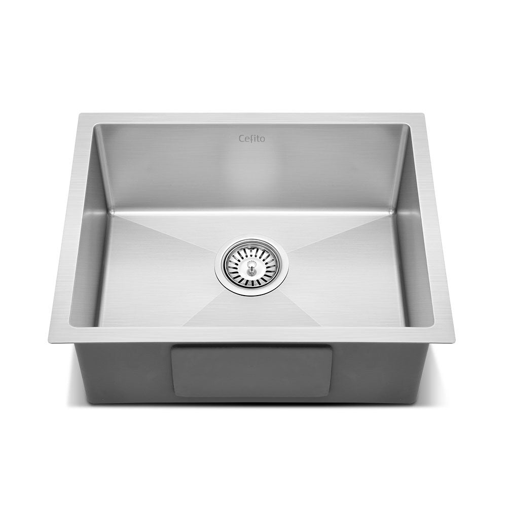 Cefito 54cm x 44cm Stainless Steel Kitchen Sink Under/Top/Flush Mount Black freeshipping - Awezingly