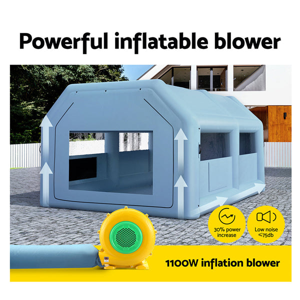 Giantz Inflatable Spray Booth 6X4M Car Paint Tent Filter System Blower Giantz