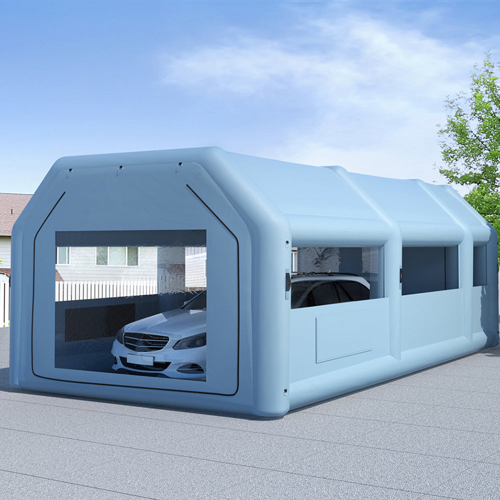 Giantz Inflatable Spray Booth 8.5X4.6M Car Paint Tent Filter System 2 Blowers Giantz