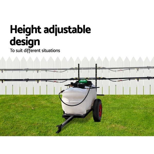 Giantz 100L ATV Weed Sprayer 5M Boom Trailer Spot Spray Tank Farm Pump Giantz