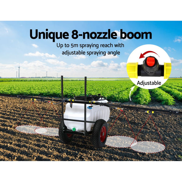 Giantz 100L ATV Weed Sprayer 5M Boom Trailer Spot Spray Tank Farm Pump Giantz