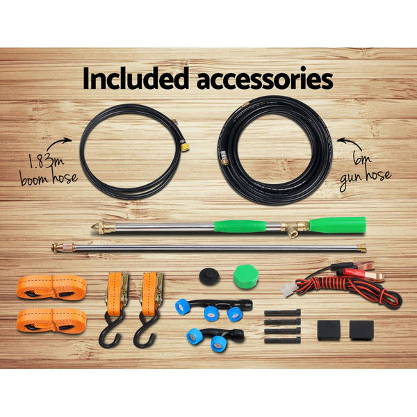 Giantz 100L ATV Weed Sprayer 5M Boom Trailer Spot Spray Tank Farm Pump Giantz