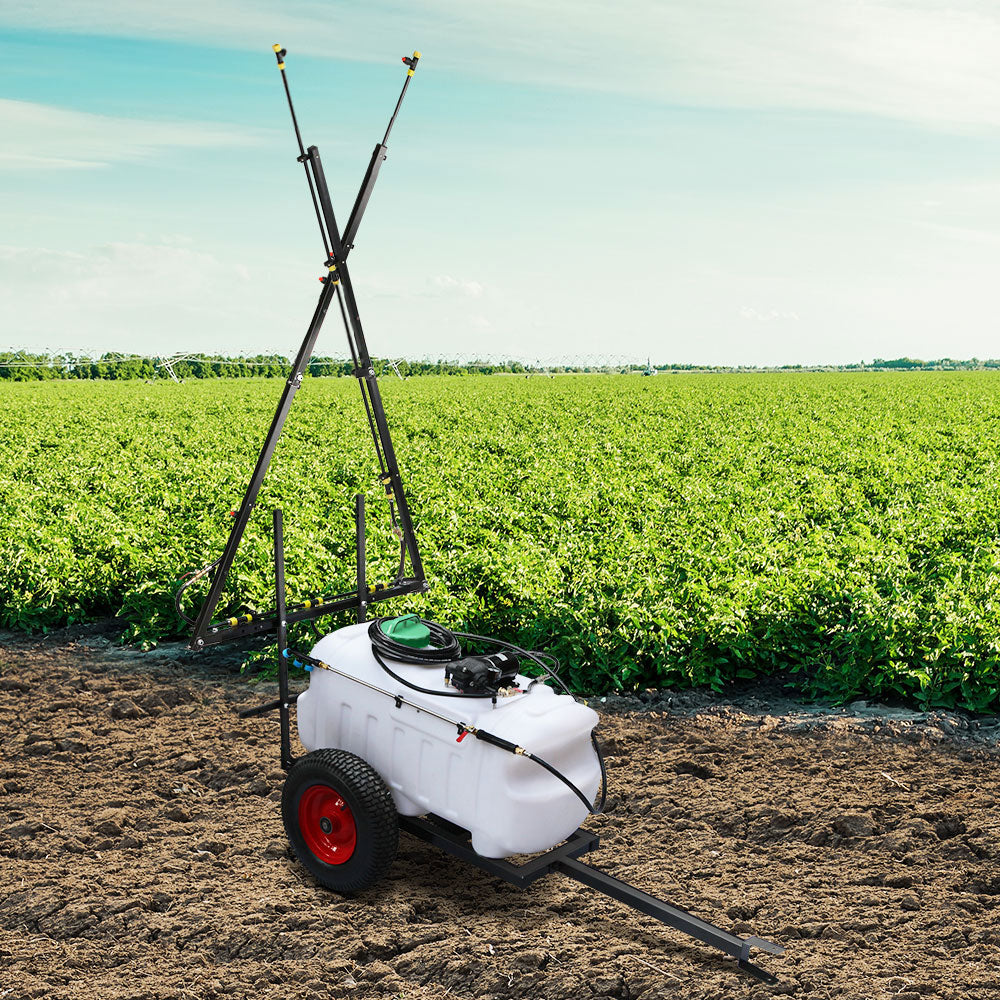Giantz 100L ATV Weed Sprayer 5M Boom Trailer Spot Spray Tank Farm Pump Giantz