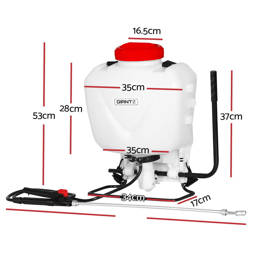 Giantz Weed Sprayer 15L Knapsack Backpack Pesticide Spray Fertiliser Farm Garden Giantz