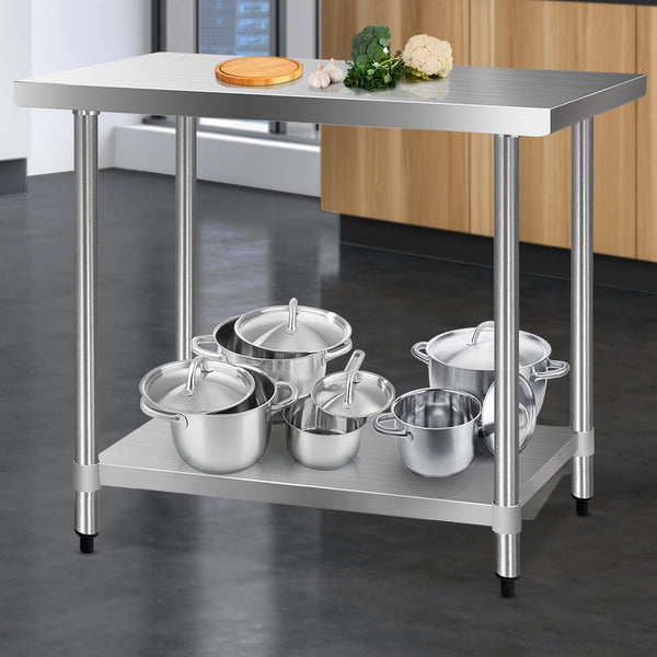 Cefito 1219 x 610mm Commercial Stainless Steel Kitchen Bench freeshipping - Awezingly