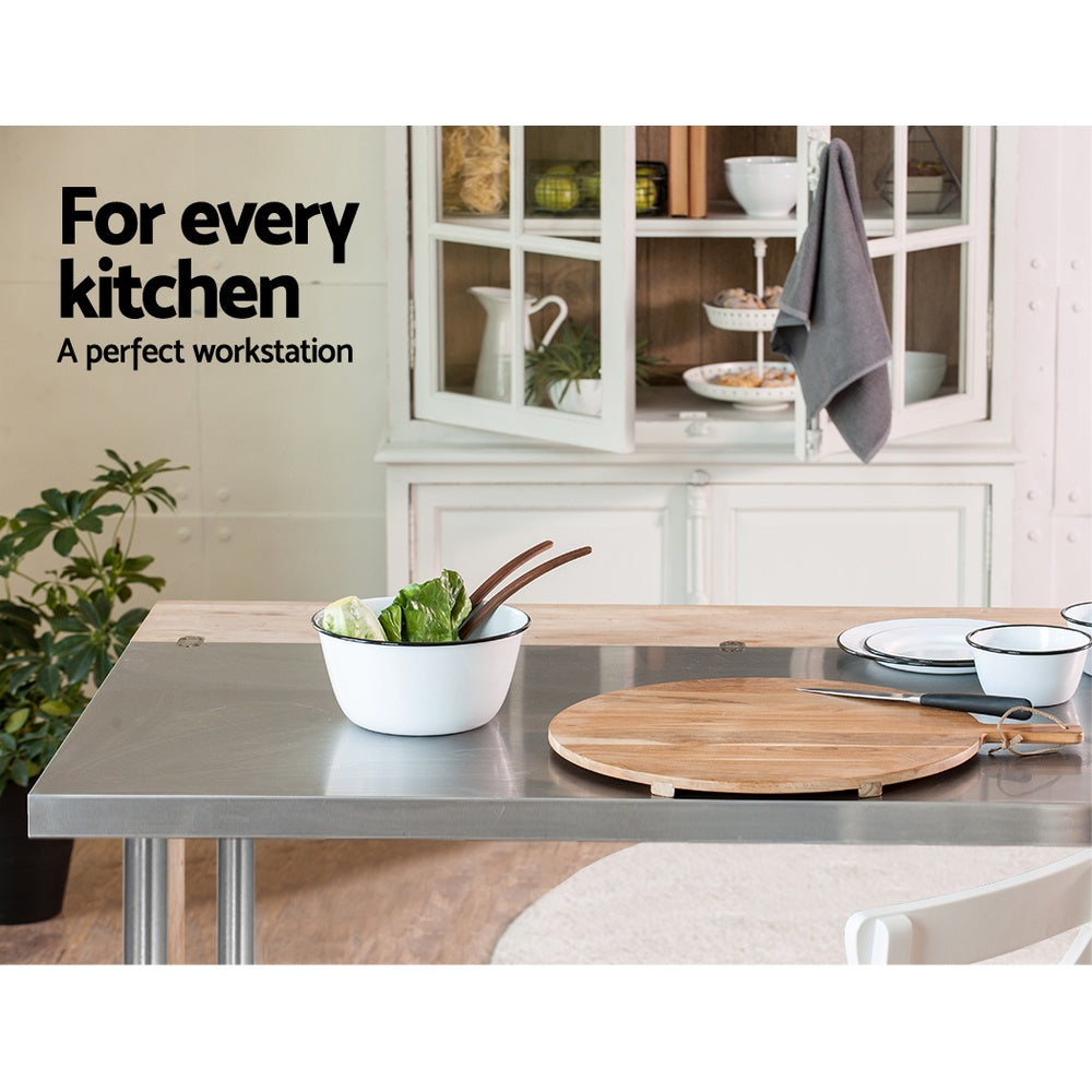 Cefito 1524 x 610mm Commercial Stainless Steel Kitchen Bench freeshipping - Awezingly