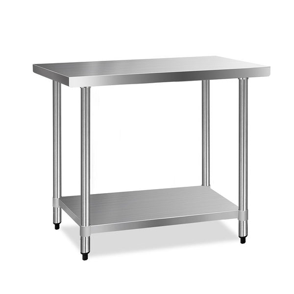 Cefito 610 x 1219mm Commercial Stainless Steel Kitchen Bench freeshipping - Awezingly