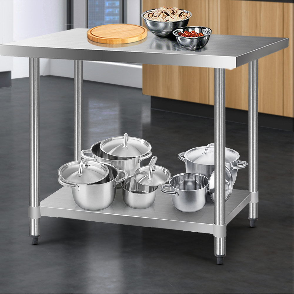 Cefito 610 x 1219mm Commercial Stainless Steel Kitchen Bench freeshipping - Awezingly