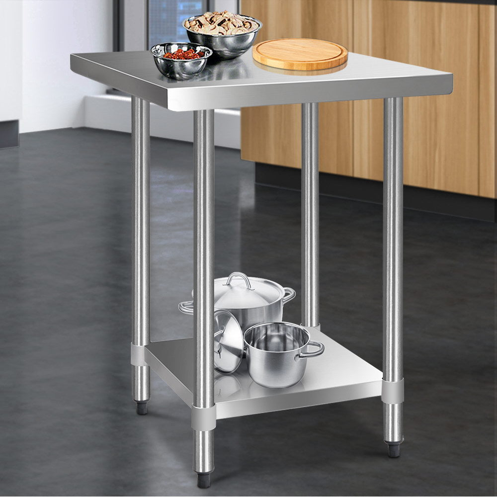 Cefito 762 x 762mm Commercial Stainless Steel Kitchen Bench freeshipping - Awezingly