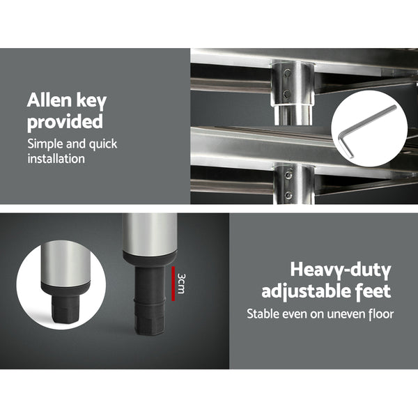 Cefito 1829 x 762mm Commercial Stainless Steel Kitchen Bench freeshipping - Awezingly