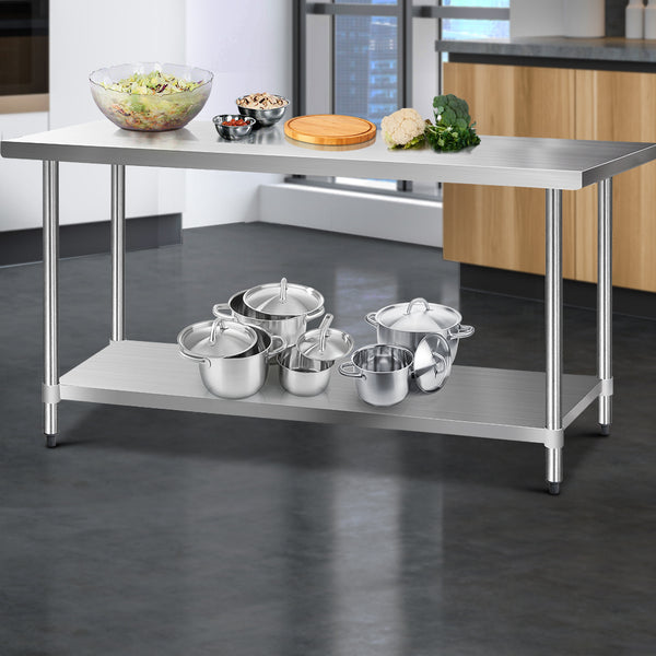 Cefito 1829 x 762mm Commercial Stainless Steel Kitchen Bench freeshipping - Awezingly