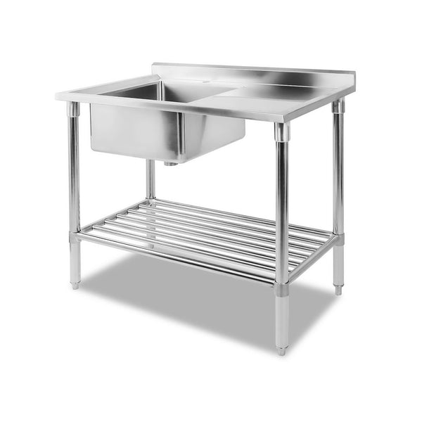 Cefito 100x60cm Commercial Stainless Steel Sink Kitchen Bench freeshipping - Awezingly