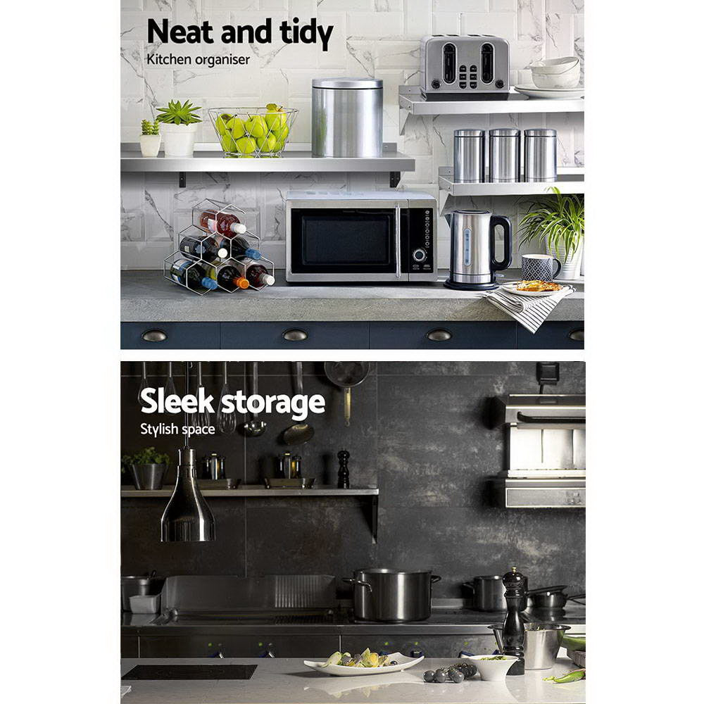 Cefito 1800mm Stainless Steel Wall Shelf Kitchen Shelves Rack Mounted Display Shelving Cefito