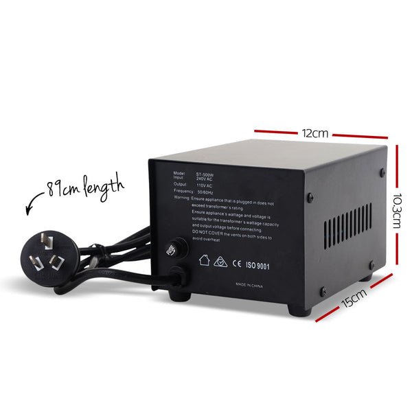 Giantz Stepdown Transformer 500W 240V to 110V Giantz