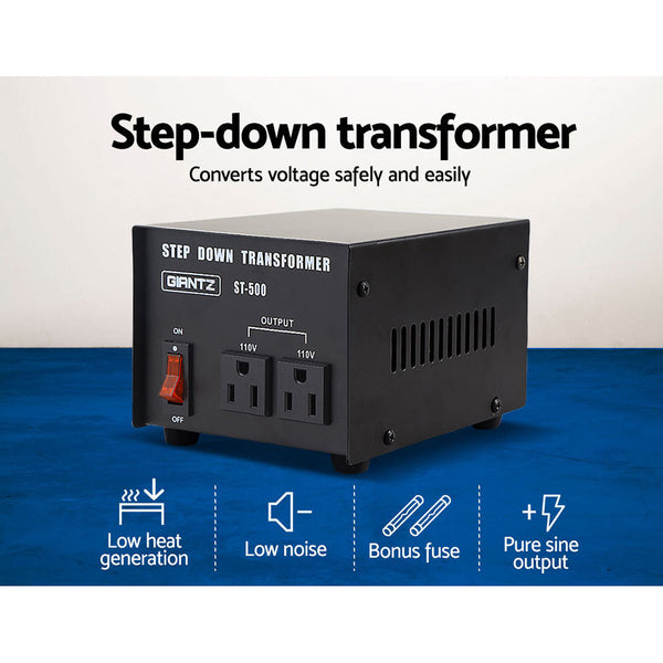 Giantz Stepdown Transformer 500W 240V to 110V Giantz
