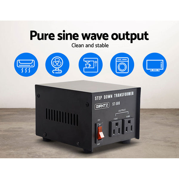 Giantz Stepdown Transformer 500W 240V to 110V Giantz