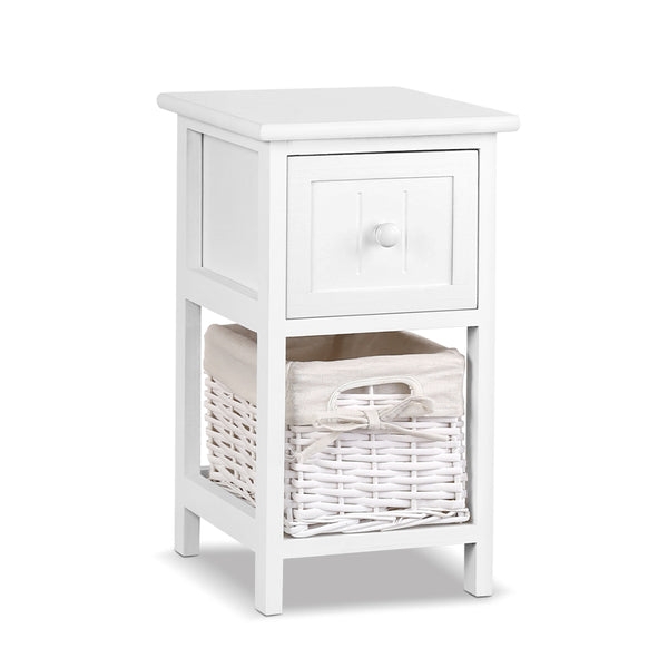 2 PCS Artiss Bedside Table - White freeshipping - Awezingly