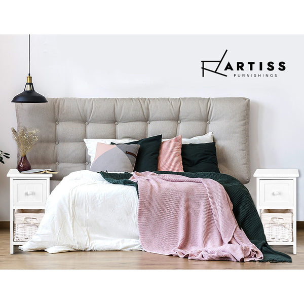2 PCS Artiss Bedside Table - White freeshipping - Awezingly