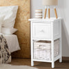 2 PCS Artiss Bedside Table - White